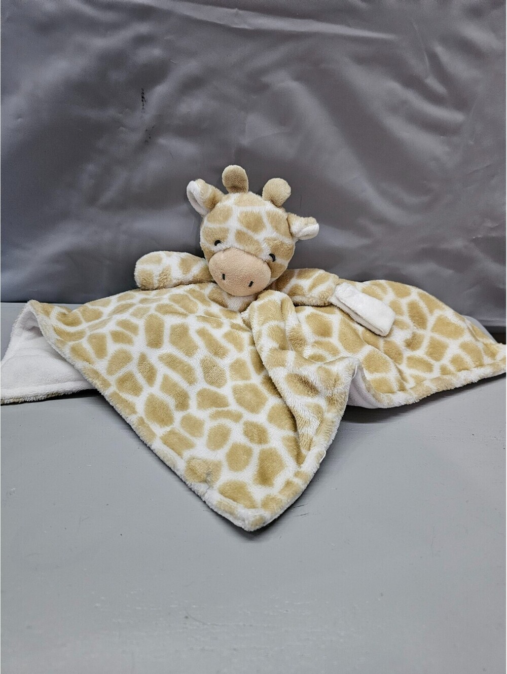 Carter's Giraffe Lovey Security Blanket Pacifier Holder Plush Baby Tan White
